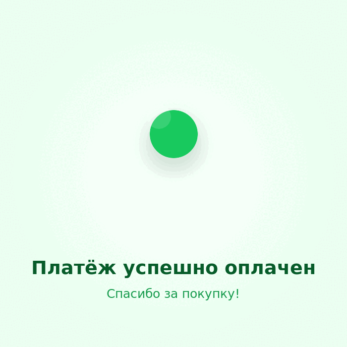 Платёж успешно оплачен